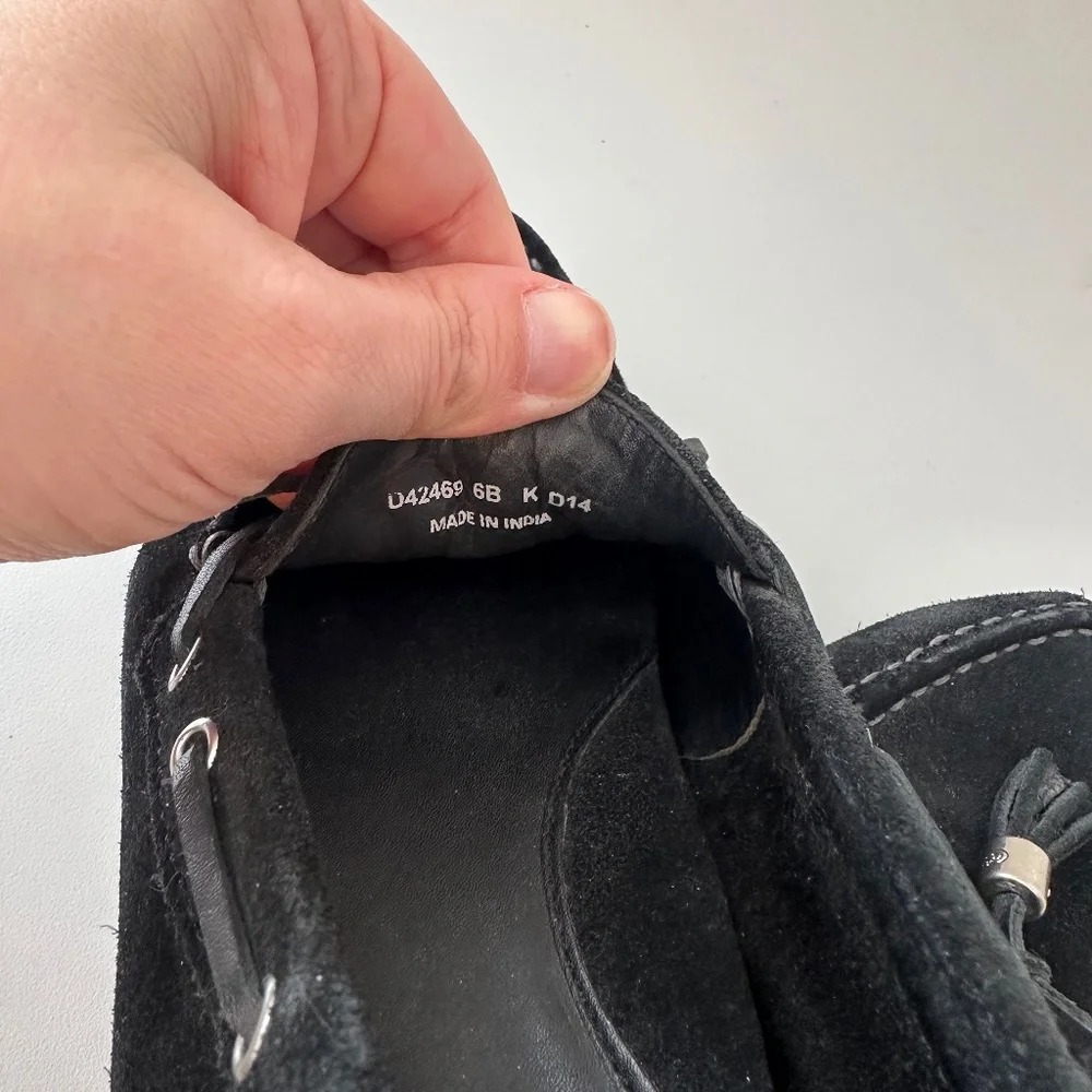 Cole Haan Black Suede Driving Loafers | Size 6